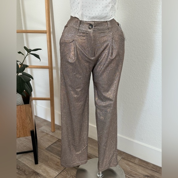 NWT Women's Wide Leg Glitter Trouser Pants - Wild
Fable Copper - Picture 5 of 10
